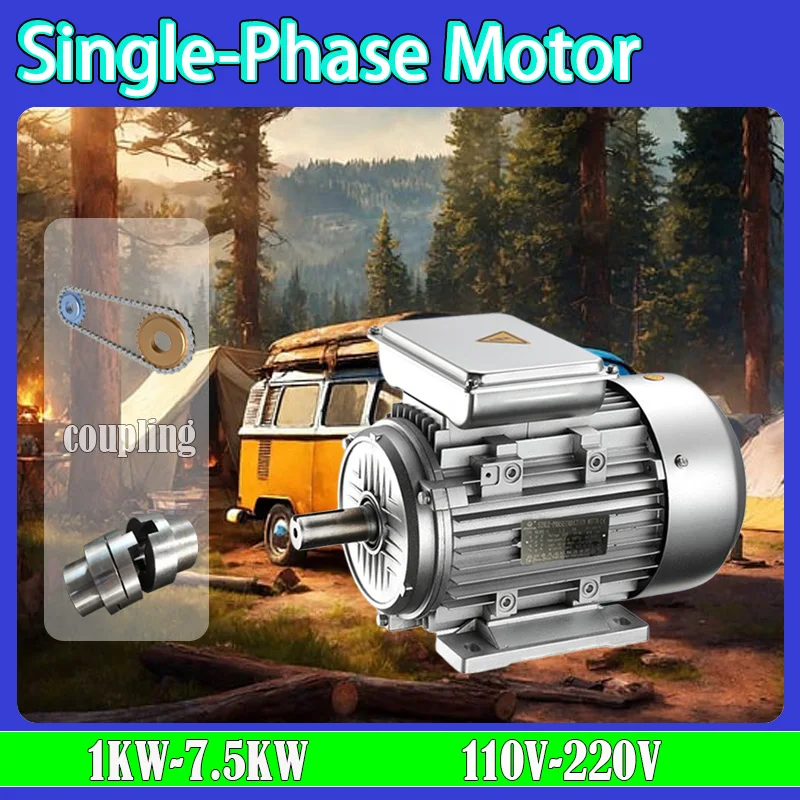 110V 220V 5 kW jednoduchá fáza 50/60 Hz 1HP 3HP 5KW AC Motor Vysoká kvalita a nízko -šumový AC asynchrónny IP55 IE3 elektrický motor IE3