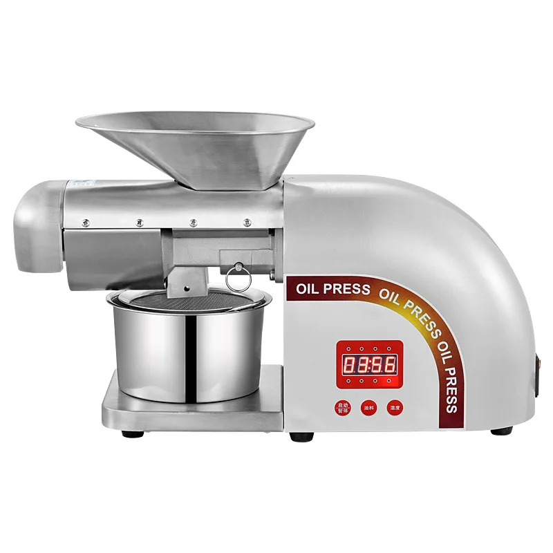 110V/220V Oil Press Machine Intelligent Full Automatic Cold Leting and Hot Tlationsing Home Touch Screen Typ Commercial