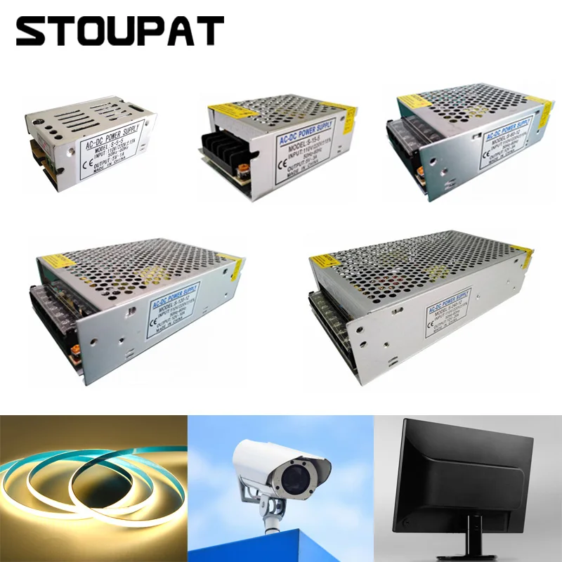 110V 220V Prevodník 5V 12V 24V DC Switch Adapter Dodrič napájanie 1A 2a 5a 10a na monitorovanie LED Transformátora LED Svetlo LED