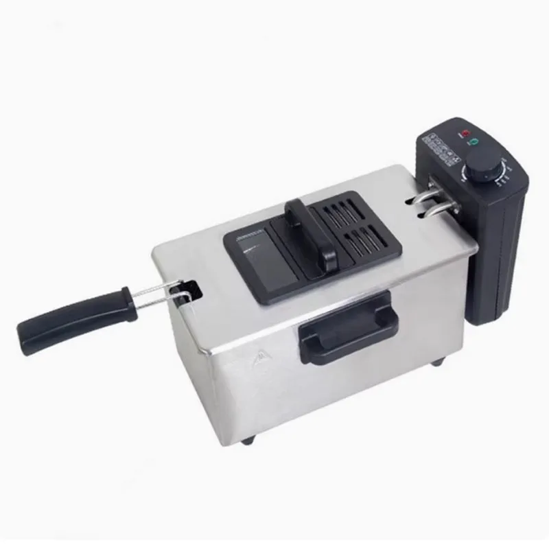 110V220V Elektrické hlboké fritéza 2,5 l francúzsky vlys Oil Oil Hot Pot Fried Chicken Gril