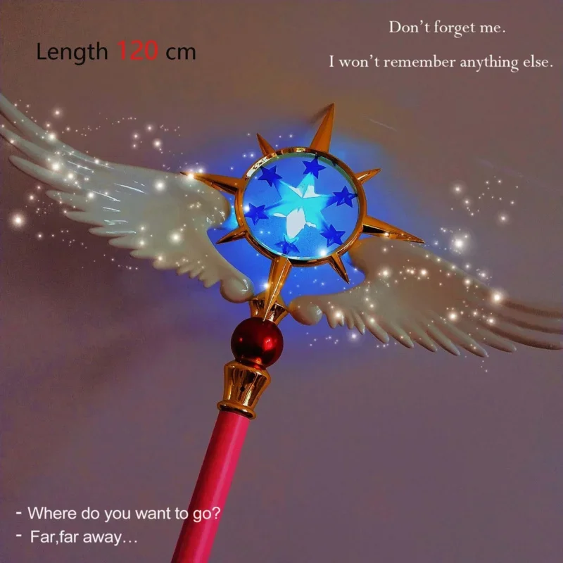 114 cm dĺžka Cardcaptor Sakura Clear Card Kinomoto Sakura Cosplay Star Dream Stick Magic Wand Halloween Party Cosplay rekvity ne r