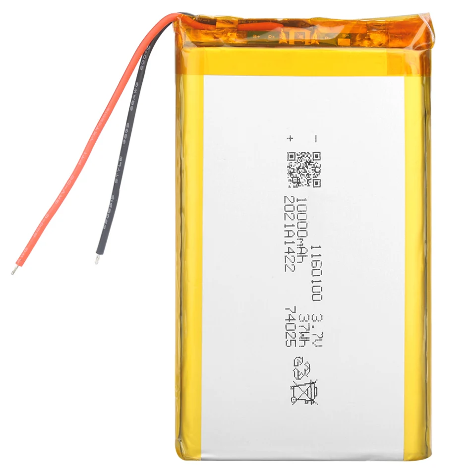 1160100 BATTERIE 10000 MAH 3,7 V LI-PO Nabíjateľné batérie pre tablet PC Power Bank MP4 Remplacement Battery
