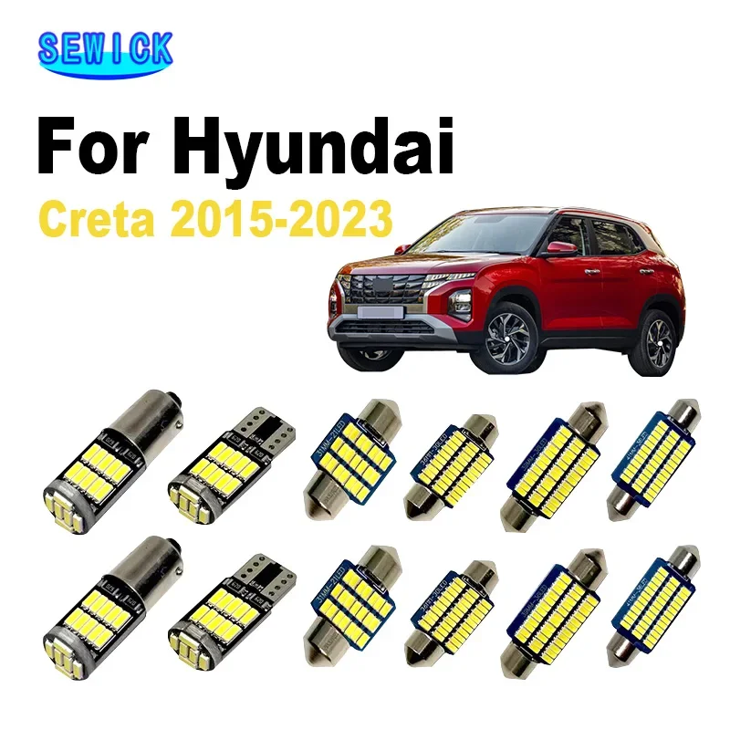 11ks pre Hyundai Creta 2015 2016 2017 2018 2019 2020 2021 2022 2023 LED interiérová mapa Dome Light Kit Auto príslušenstva Canbus