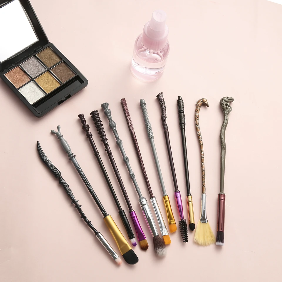11ks/set Harry Potter Magic Wand Maching Brush Set Sada nástrojov na očné tiene kozmetické kefy Nástroj