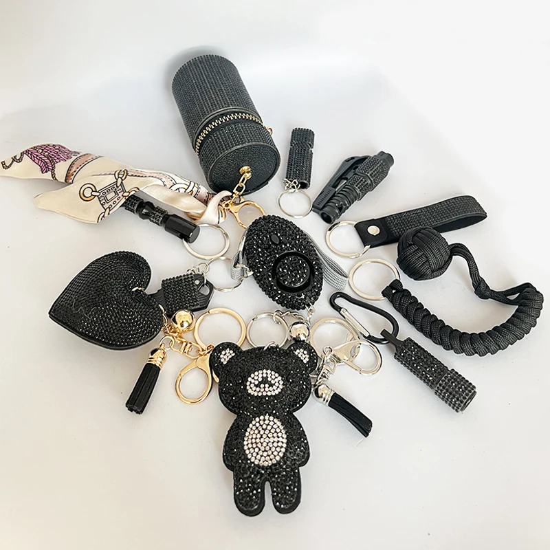 11pcs bezpečnostná sebaobrana bezpečnosť SHAPOVANIE SHAPODONESTON KEYCHAIN ​​KLYN PRINCEP PRÍRUČKA PRÍSTUPOVÉHO KĽÚČOVÉHO KĽÚČOVÝCH KĽÚČ