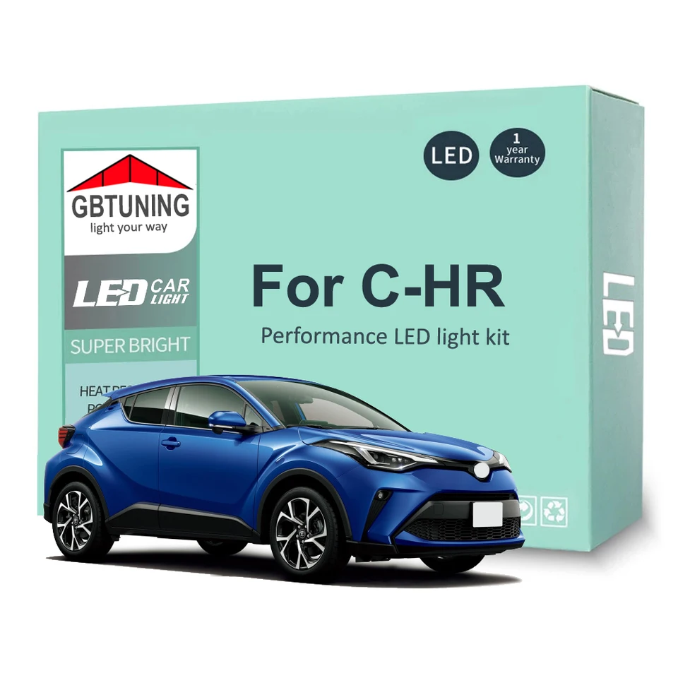 11PCS CANBUS LED interiérová žiarovka Súprava pre Toyota Chr C-HR 2016 2017 2018 2019 2020 2021 2022 2023