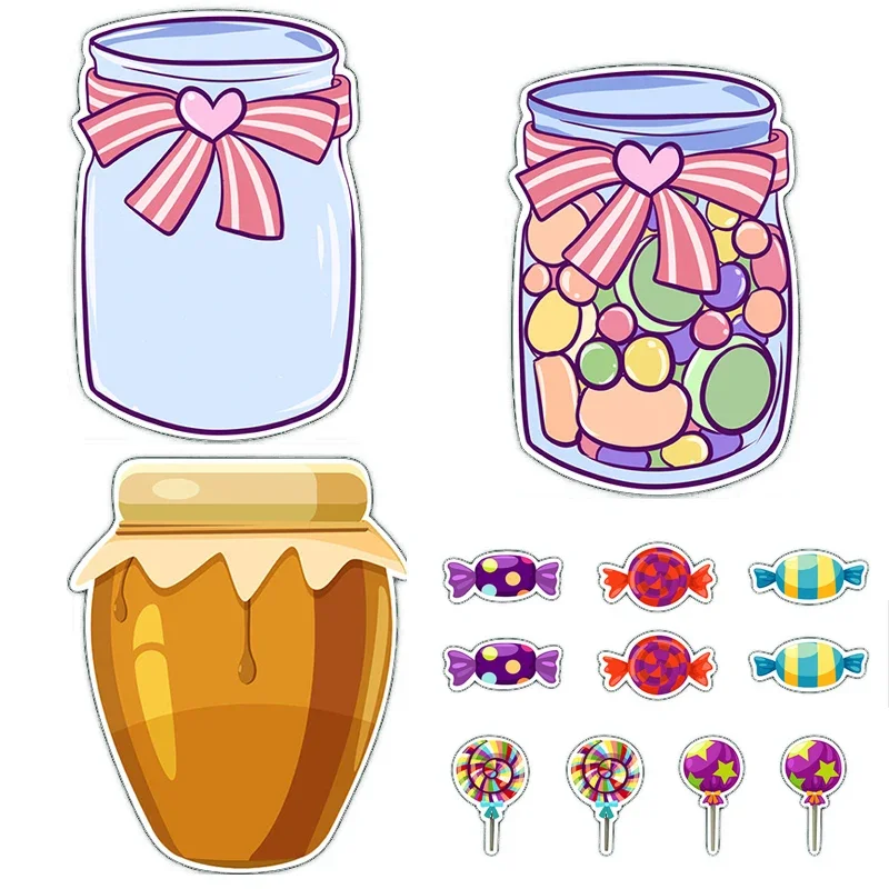 11pcs set 21cm prepisovateľné cukrovinky medový nádoba Magnetická nálepka Zoskupenie tímu Konfrontácia hry Výučba výučby pomôcok