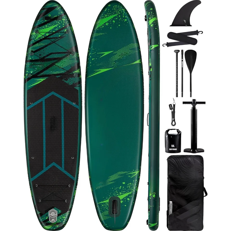 11'x34''x6'''nflatovateľné stojany na pádla, mimoriadne široký nafukovací paddleboard, nafukovací jogu, pádlová doska, 116L batoh