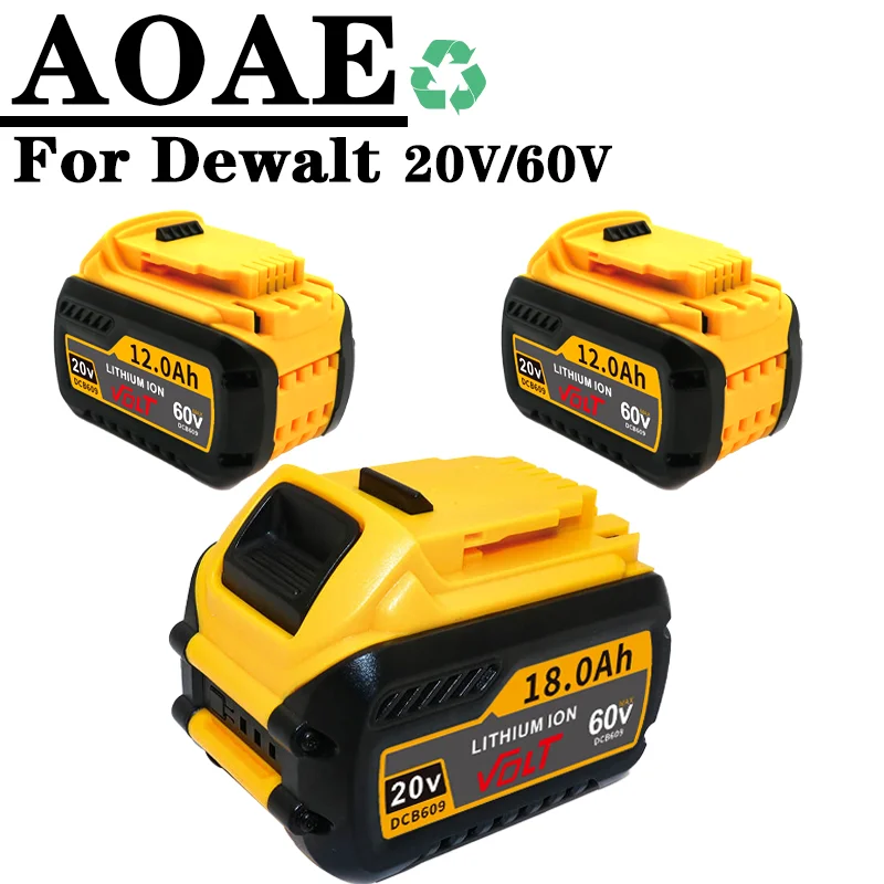 12.0AH DCB609 pre Dewalt 20V/60V MaxDCB547-XJ DCB200 DCB201 DCB609 DCB182 DCB204 pre devovú batériu Flexvolt 60V max