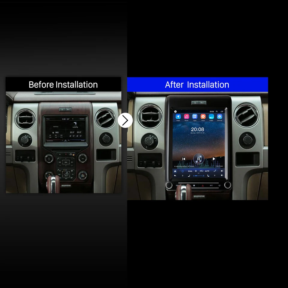 12,1 palca Tesla Screen for Ford F150 2009 2013 Multimedia Android Car Radio Radio Audio Carplay Navigation Auto HeadUnit Monitor Nový