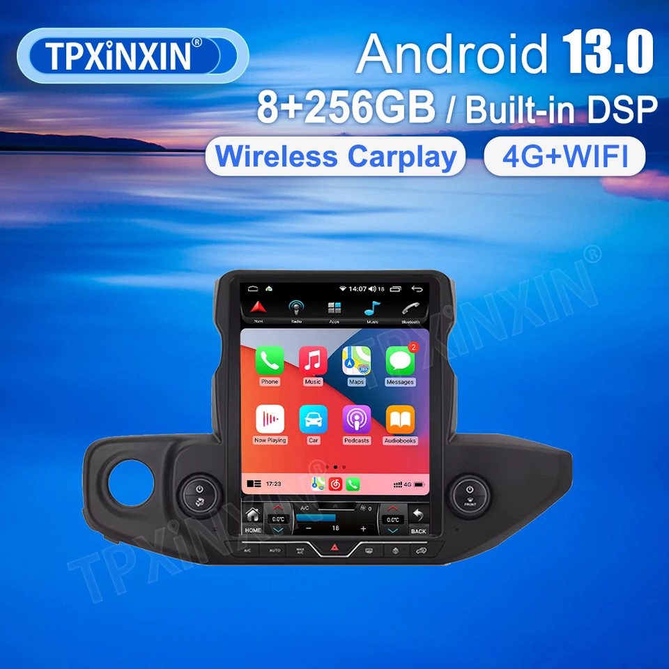 12,1 palcová vertikálna obrazovka pre Jeep Wrangler JL 2018-2021 Multimediálny hráč Stereo Radio Android Head Unit Dashboard LHD