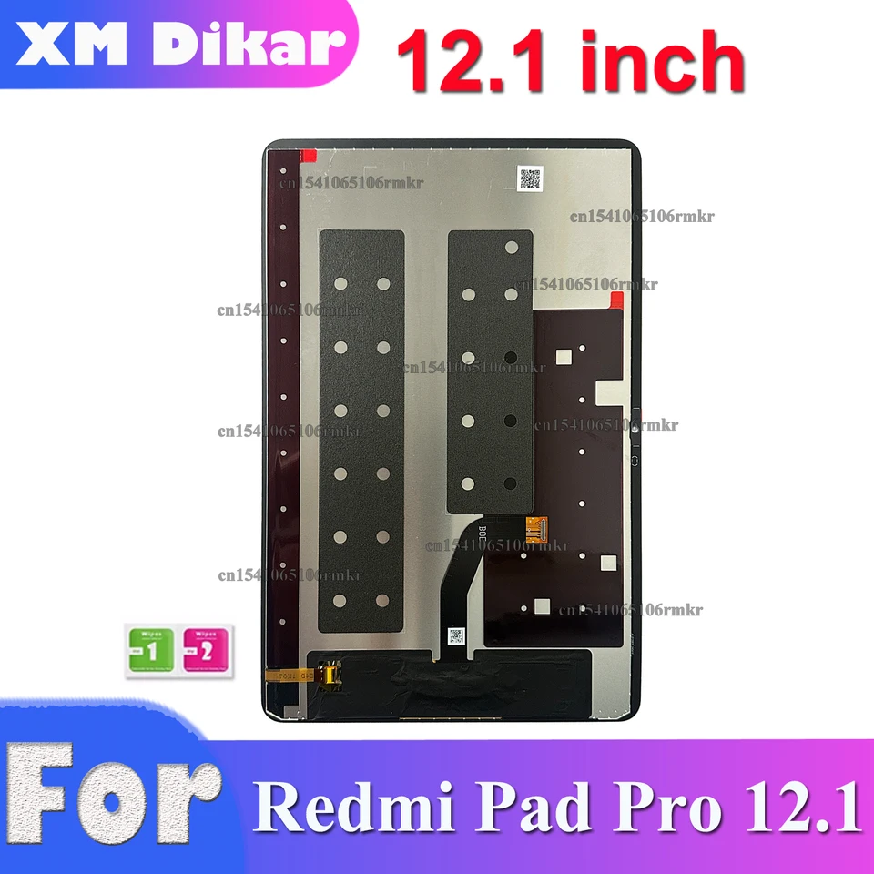12,1 palcový testovaný pre Redmi Pad Pro 12.1 2405Crpfdc LCD Displej dotykovej obrazovky Digitalizátor Digitor Glass Oprava dielov Výmena