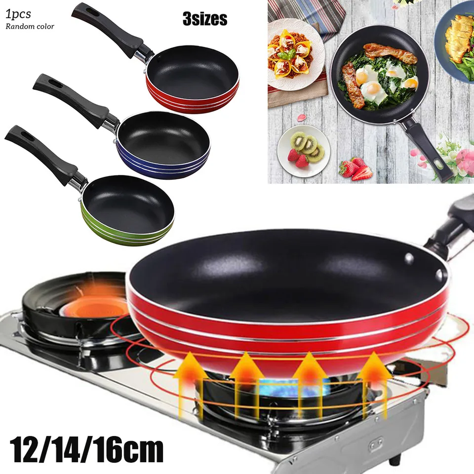 12/14/16 cm panvica Panfy vaječné panvica Pot Mini varenie omeleta Pans Nepríľdaté zhrubne fripanové hrnce vyprážané vajcia panyslo kuchyňa kuchárka