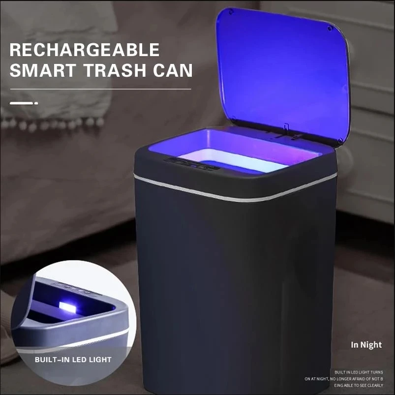 12/14/16L Intelligent Trash môže automatický snímač Sensor Sensor Sensor Elektrický odpad z odpadu Domov odpadky do kuchyne