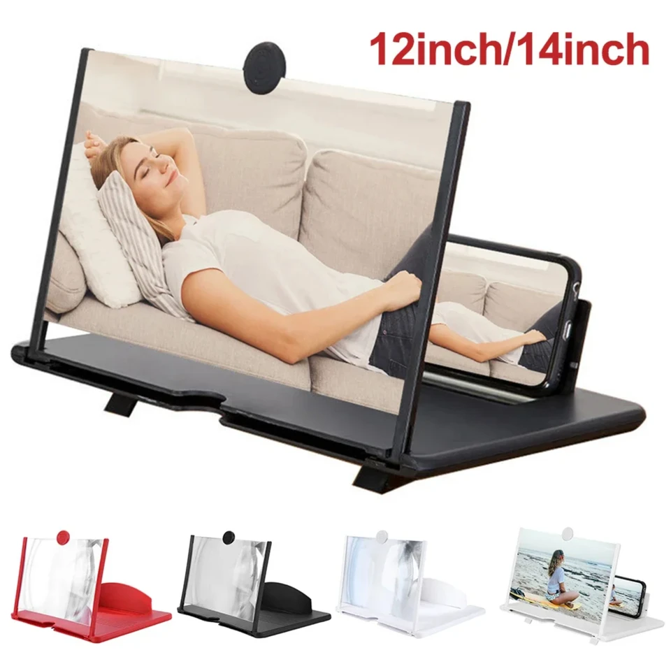 12/14inch 3D mobilný telefón Projektor Expander Expander Zväčšenie zakriveného zväčšovacieho zosilňovača Mobilný telefón Video