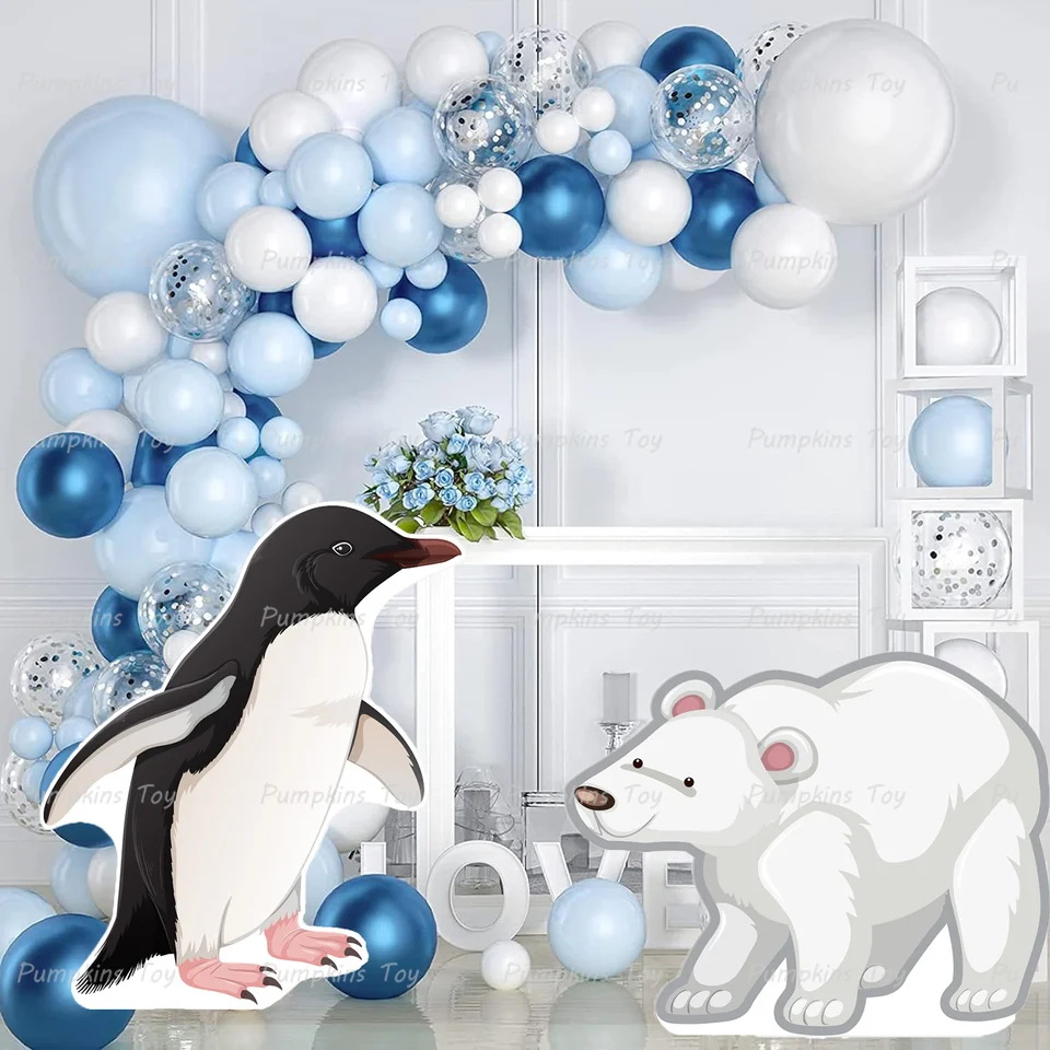 12/18/222/36inch Polar Animals KT Board Penguin Polar Bear KT Rada pre narodeninové oslavy dekorácia