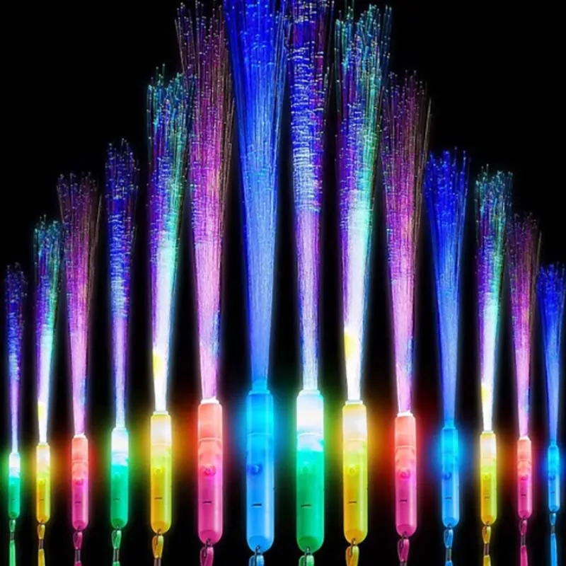 12/22ks/šarža LED žiara palica Colorful Fiber Glow Stick Led Toy Party Party Nočné svetlo rekvizity vianočné narodeniny darček svadobná hostina darček