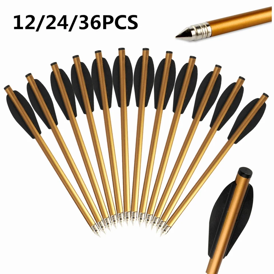 12/24/36ks lukostreľba šípka 6,3 palca Broadheads Flecha pre 50 lb/80 lb krížovej pištole Presné šípky lovecké strelecké praky