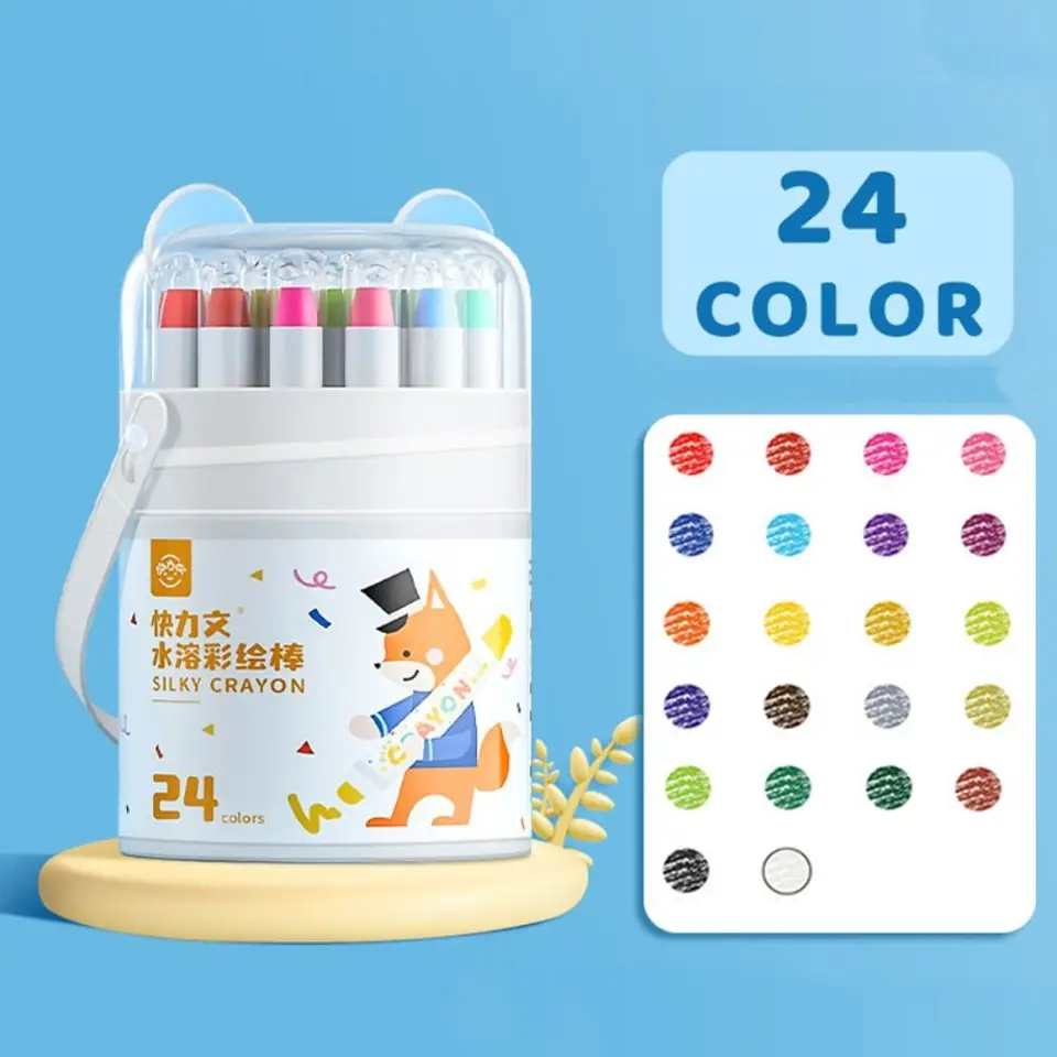 12/24/66/48Colors Washable Oil Pastels Erasable s úložnou skrinkou farebné pastelky, ktoré nie sú špinavé ruky maľujúce náradie, kancelárske potreby