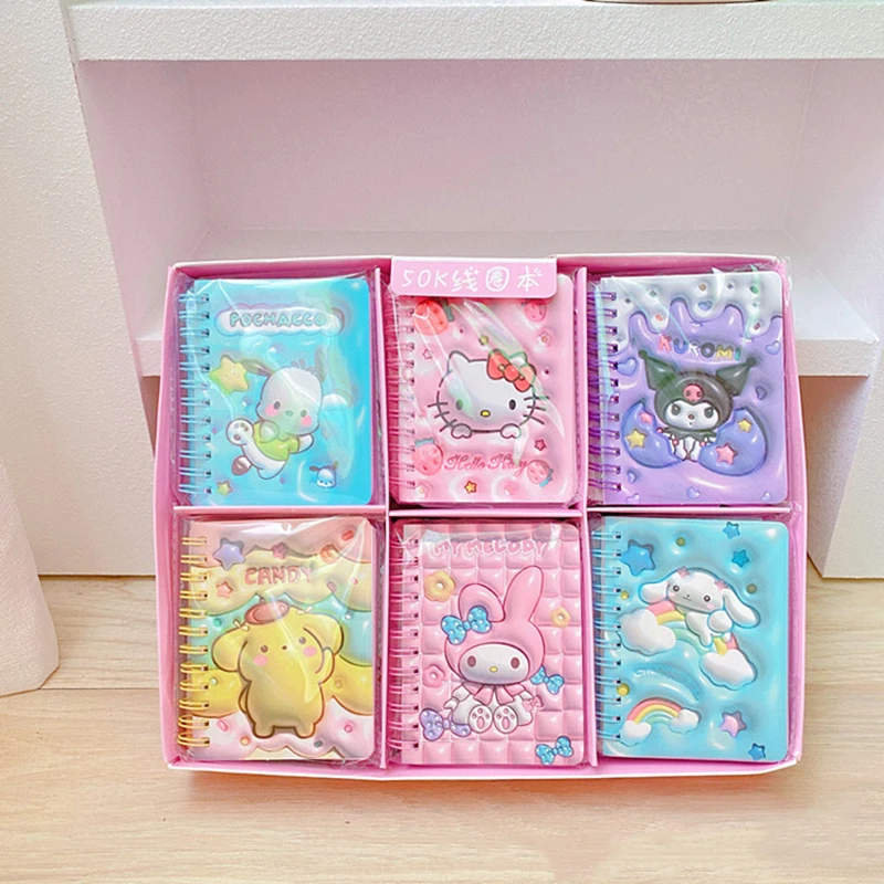 12/24ks notebook Sanrio Hello Kitty Kuromi Student Prenosná kniha Coil Daily Planners Poznámkový blok