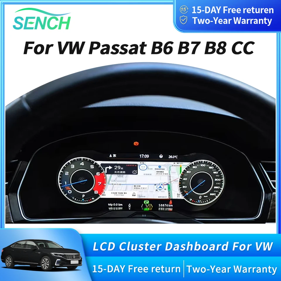 12.3 Digitálny virtuálny kokpit prístrojový panel klaster pre VW Passat B7 B8 CC Golf 6 7 MK7 Tiguan LCD Speedometer Dashboard Dashboard