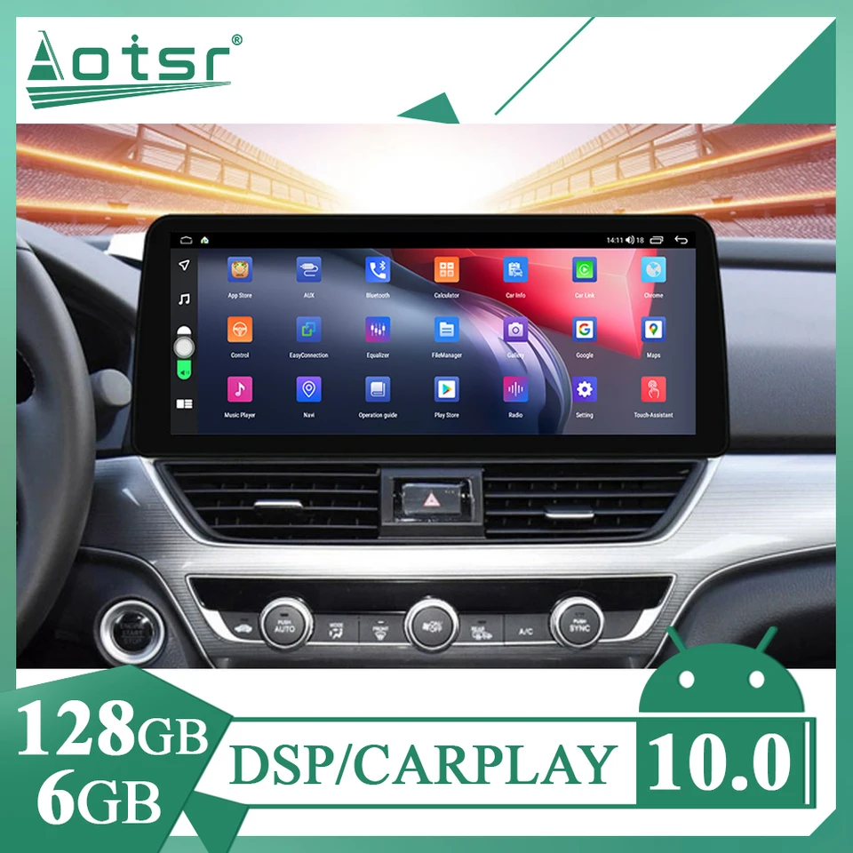 12,3 palca Android 13,0 Multimediálny rádiový hráč pre Honda Accord 10 2018 - 2022 GPS 8+256 GB Auto Stereo Navigation Head Unit