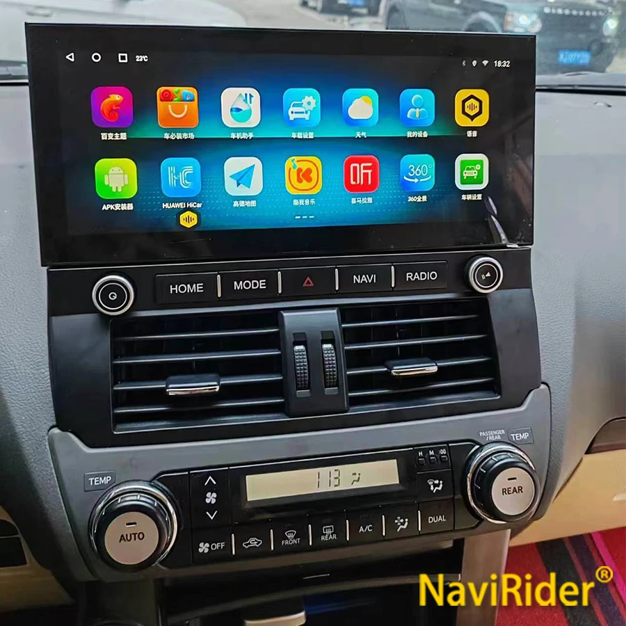 12.3 palca Android 14 pre Toyota Land Cruiser Prado 150 2010 - 2019 Car Radio Stereo Multimedia Video Player Head Unit CarPlay 4G