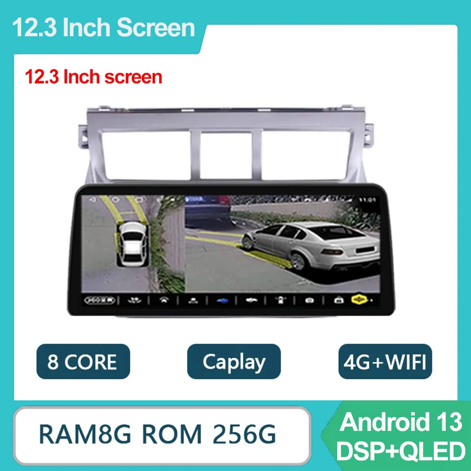12,3 palca pre Toyota Vios Yaris 2007 2008-2012 Stereo rádio multimediálne video prehrávač Android Auto CarPlay GPS navigácia