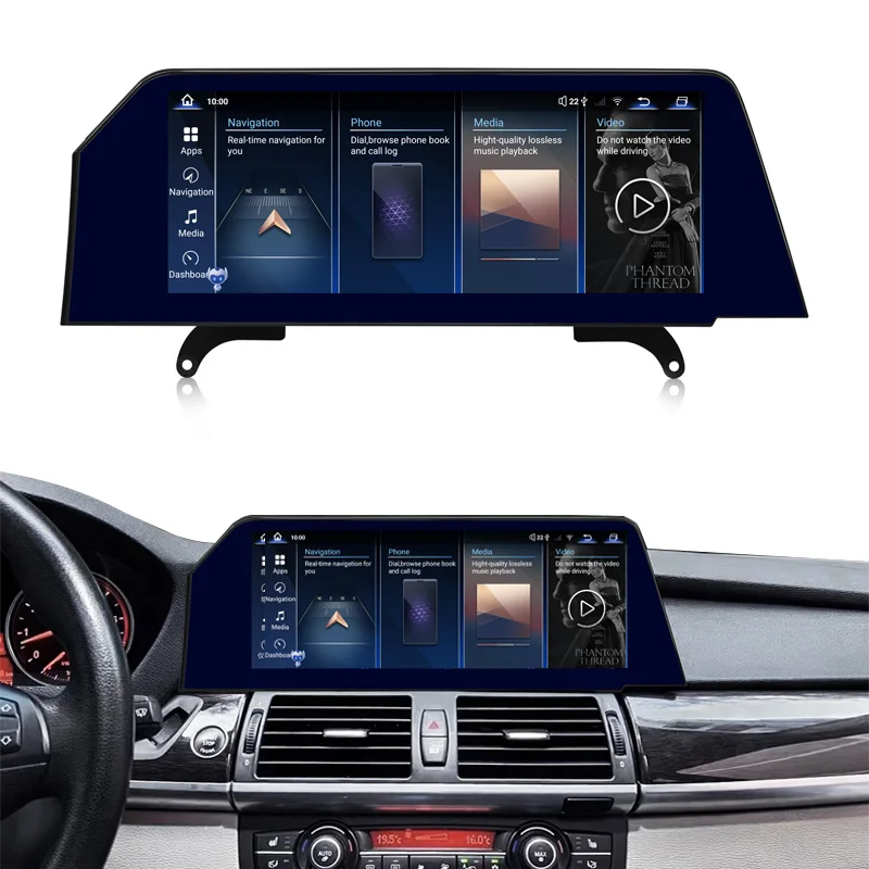 12,3 palcový inovácia Dashboard dotyková obrazovka GPS stereo pre BMW 5 Series F10 F11 CIC NBT Radio Android 13 Snapdragon 668