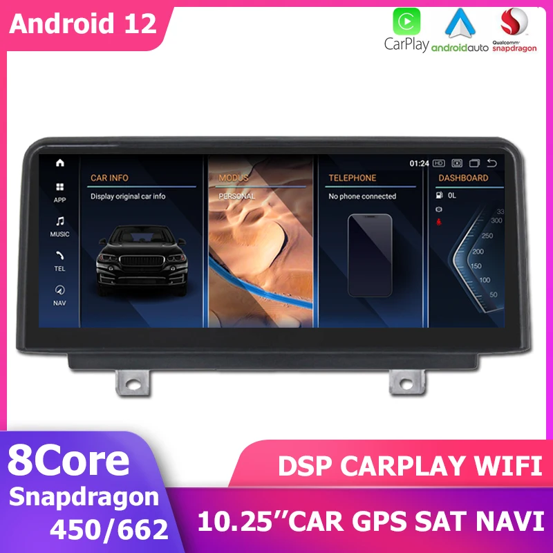 12.3''Car GPS Player Android 13 navigácia pre BMW 1 2 séria F20 F21 F23 CABRIO RADIO RADIO STEREO 1920*720 CarPlay Snapdragon662