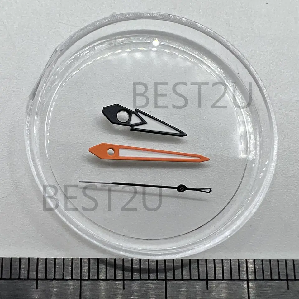 12,5 mm hodinky Zelený lume čierny+oranžový lem bielych maľovaných pre NH35/36