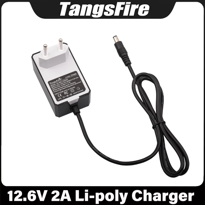 12,6 V 2A Li-Ion Battery Chailer pre 18650 lítium batérie 12 V Elektrický vŕtací vŕtací nabíjačku DC Vysoko kvalitný konektor