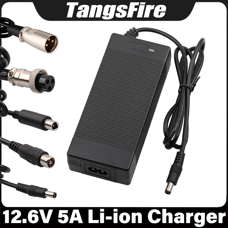 12,6 V 5A SMART LI-ION BATTERICKÁ nabíjačka 3S pre 10,8 V 11,1 V 12 V LITHICKÁ BATÍCKÁ PACKÁRA DC/GX16/XLR Vysoko kvalitný napájací adaptér