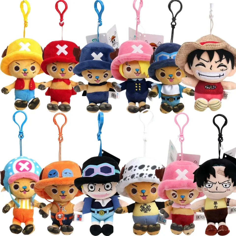 12 cm/4,72in On -Pies Original Kawaii Plush Keychain Hray Tony Chopper Soft Soft Fľdate plyšové doliny Keychain Hračky Hračky Hračky