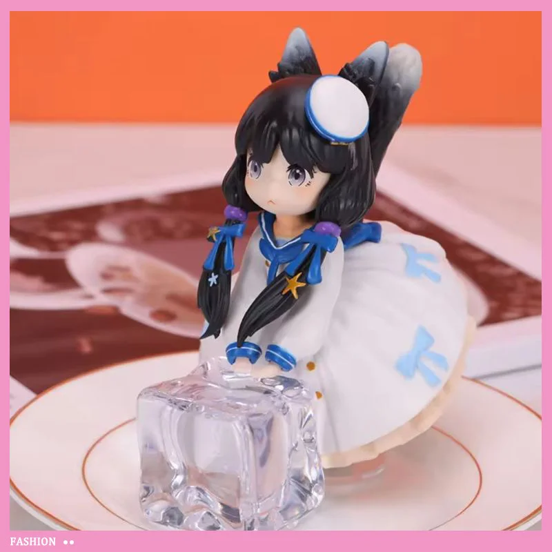 12 cm Anime DLC séria čaju Time Cats (zv. 3) Cow Cat Figure Cuta Model Toy Gift Gift Aciton Figur Desktop Comput Case Ornament