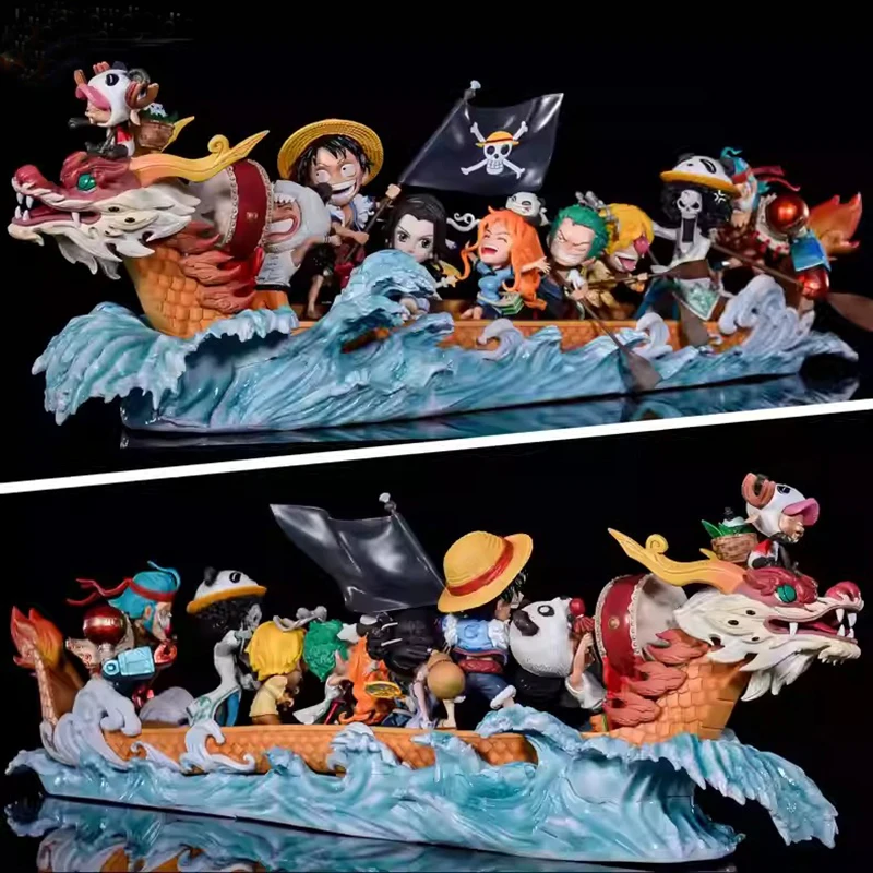 12 cm anime One Piece Figurs Nami Luffy A Chous of Straw Dragon Boat Race The Dragon Boat Festival Action Figures PVC Model Hračky