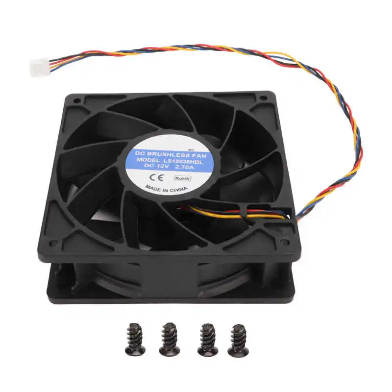 12 cm chladiaci ventilátor 120x38mm 6000RPM 12V 2,7A 4PIN FG DC Brushless bez čierneho počítačového ventilátora pre fotoaparát Servery Nové