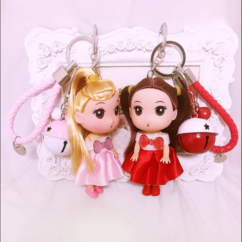 12 cm mini roztomilé bábiky Detská princezná Satchel prívesok Krásne balenie Krásne kľúčové sponky Detské darčeky pre grilu