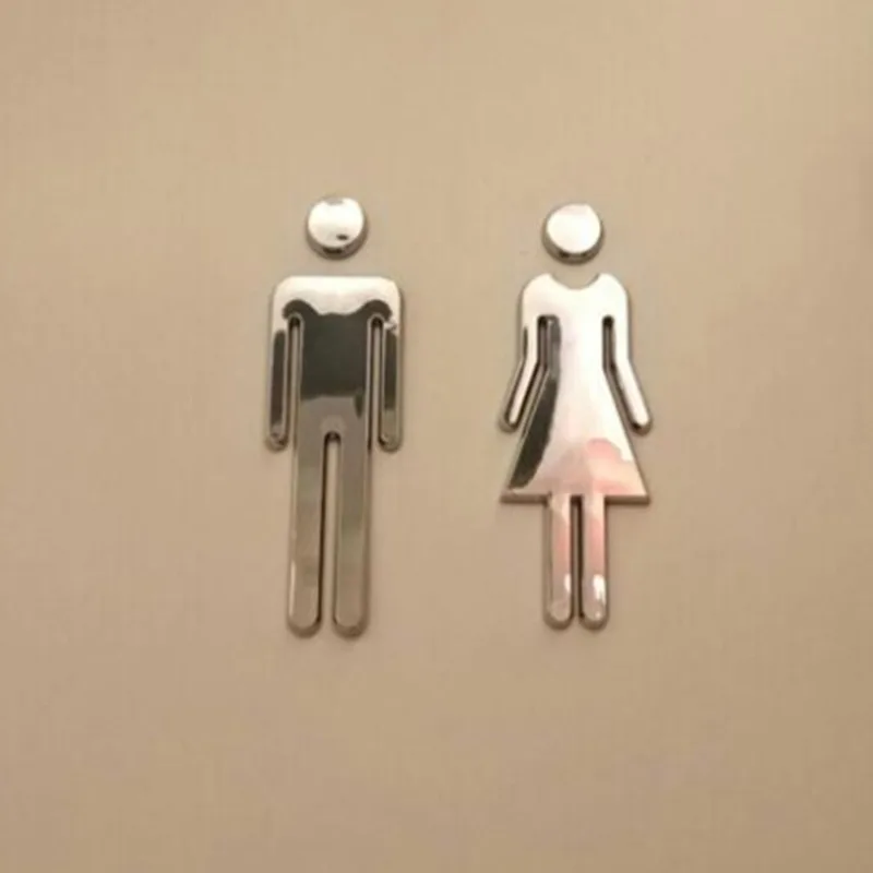 12 cm samolepiace na toaletné dvere Sign Men a ženy WC kúpeľňa hotel Office značka štítok nálepka