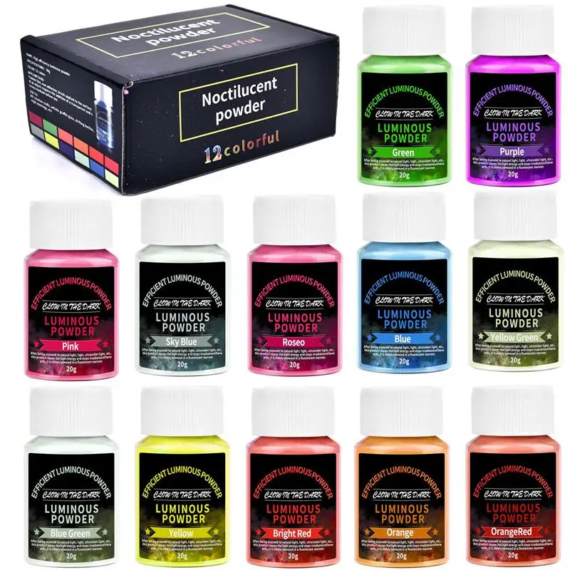 12 farieb 20G živice pigment epoxidová živici farbenie pigment výplň perleťového prášku DIY živice šperky výroby remesiel na nechty