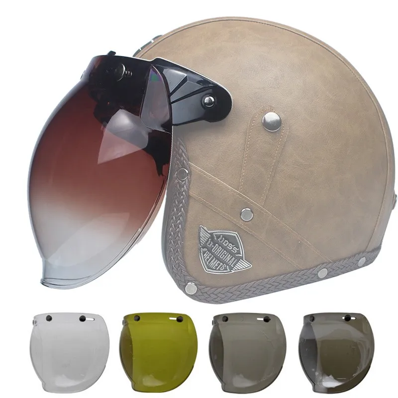 12 farieb vintage odolné trvanlivé čelné sklo šošovky bublinky bublinky Venky veterného štítu prilba Visor retro čelné sklo