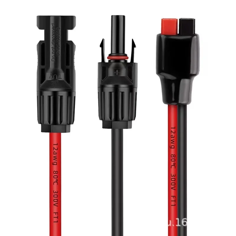 12 konektor solárneho panela AWG k adaptéra ADERSO Adaptér káblový drôt káblový drôt PV PABLE PANEČNÝ KVETKA KARISKA KABEL PEDA