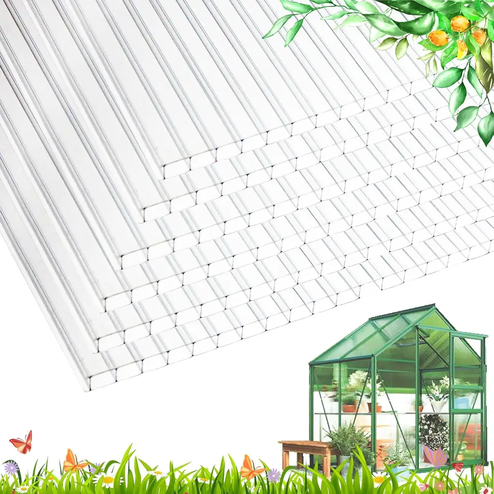 12 ks 4 'x 2' x 0,32 '' polykarbonátové skleníkové panely Twin-Wall Polykarbonát Panel