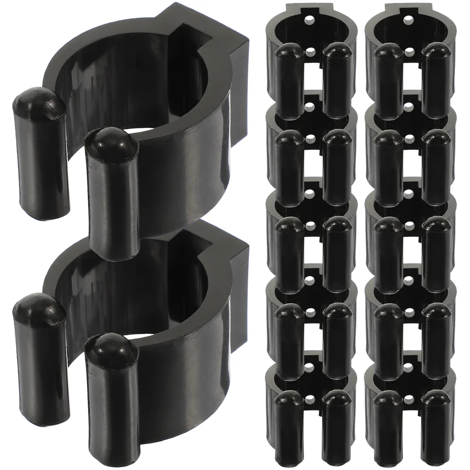 12 ks rybárskym pólom tyčinky sponky bazénu držiak na držiak na držiak na držiak braket biliardových stojanov Čierny stojan na stojan