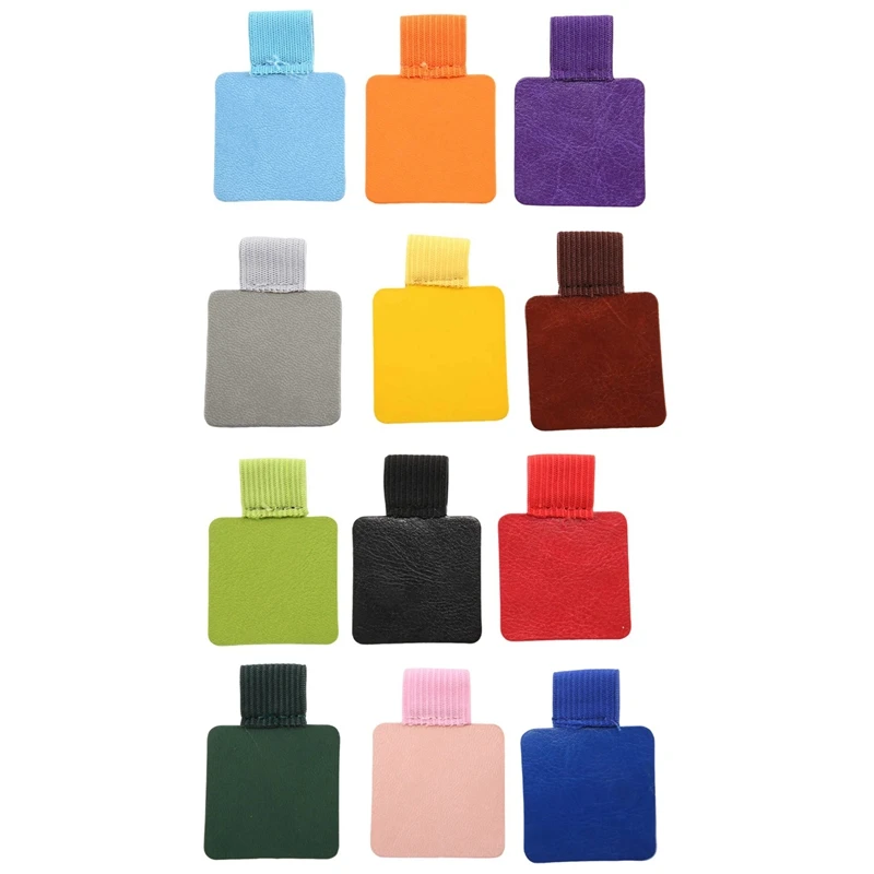 12 ks samovelíferné notebook Pen Loop Set Set, faux kožený držiak pera s elastickou slučkou pre perá