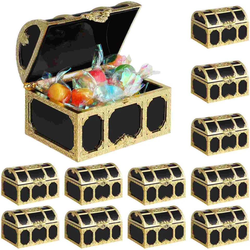 12 ks Treasure hrudník cukor box pirátske truhle hračky pre deti darčekové boxy darčekové darčeky