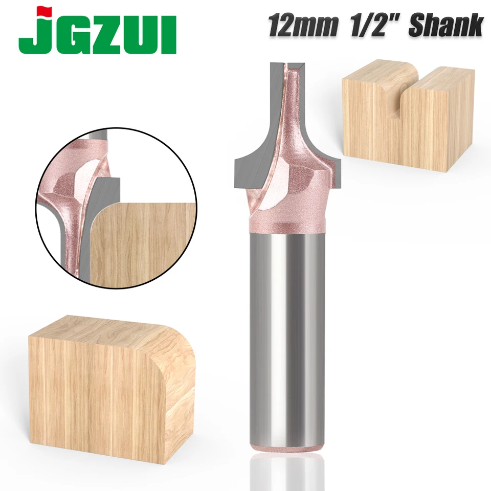 12 mm 1/2' ′ shank Plunging Round-Over Bit Bit Bit Bit Tungsten oceľový karbid drevený nástroj na drevo