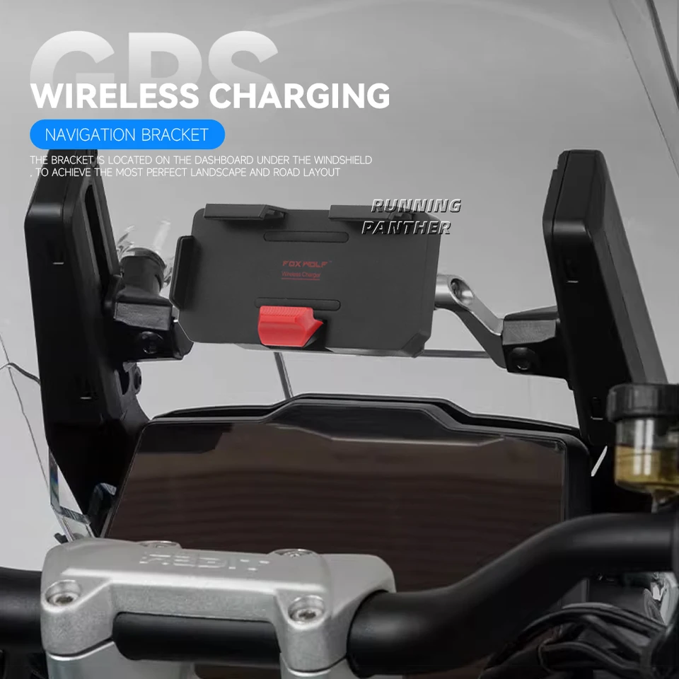 12 mm 22 mm motocykel GPS Držiteľ telefónu USB Wireless nabíjačka navigačnú držiak pre Tiger1200 Tiger 1200 GT 1200GT Pro 2023-