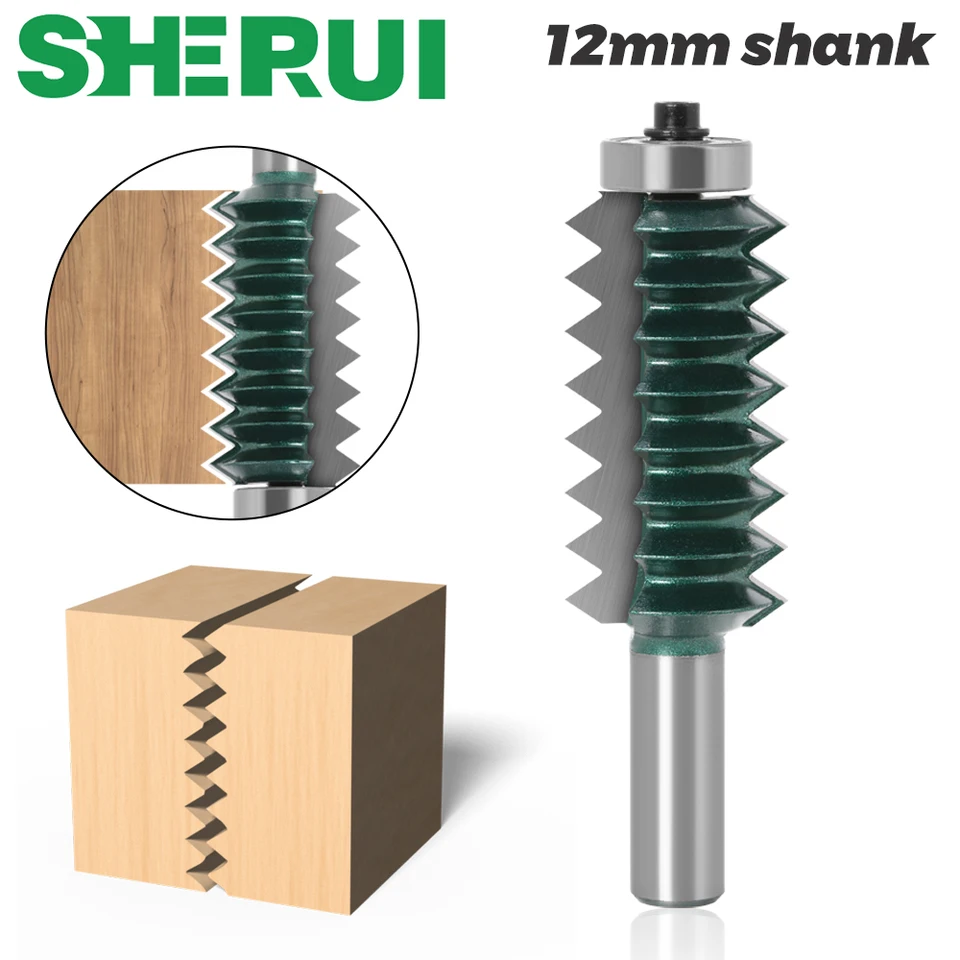 12 mm drieku na zdvihnutý panel V Kĺbový smerovač bit bit kĺbový kĺb lepidla na frézovanie Cutter Woodwork Kone Tenon stroj Tenon