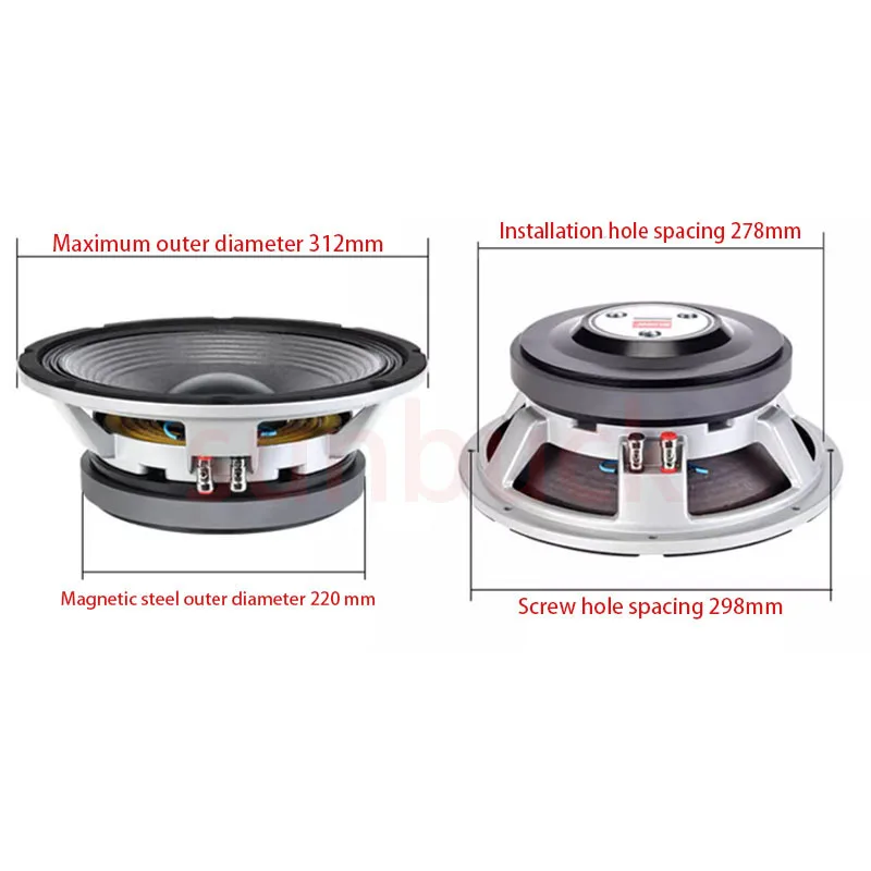 12 palcov 8 Ohms 1000 W reproduktory 20 hrubá 100 raj